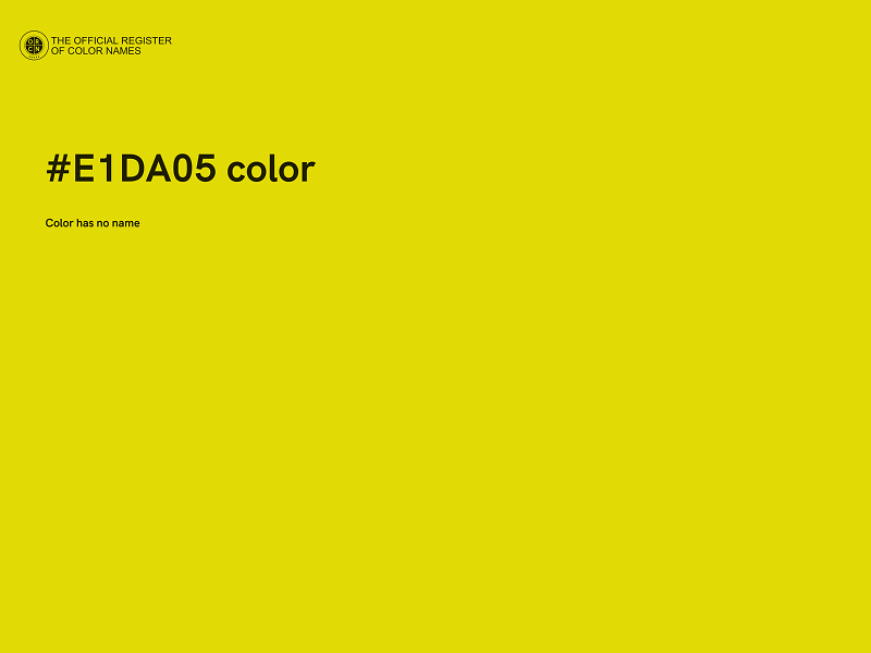 #E1DA05 color image