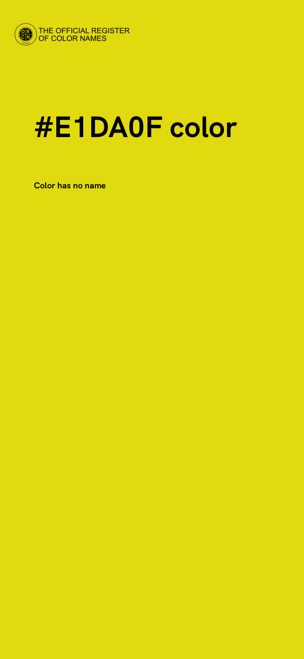 #E1DA0F color image