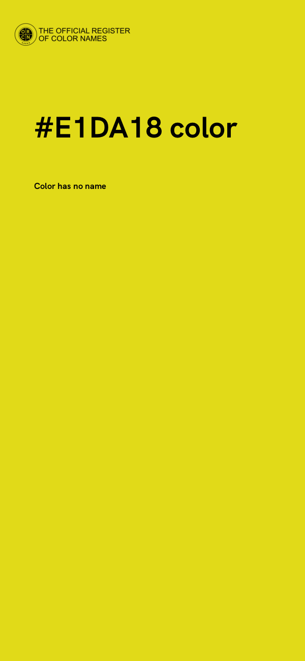 #E1DA18 color image