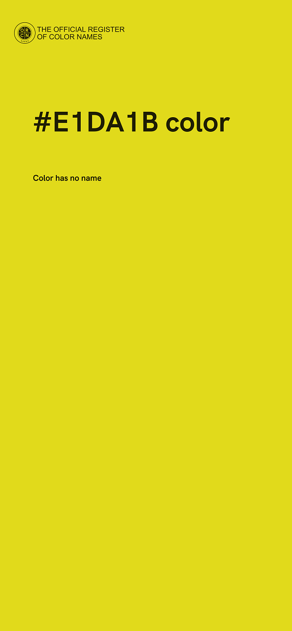 #E1DA1B color image