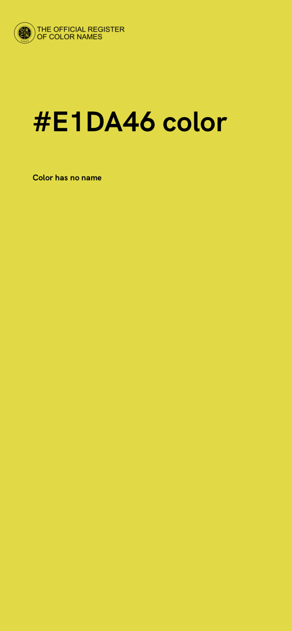 #E1DA46 color image