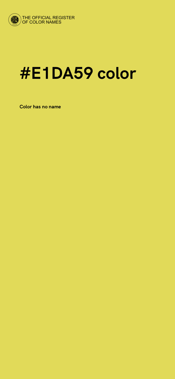 #E1DA59 color image