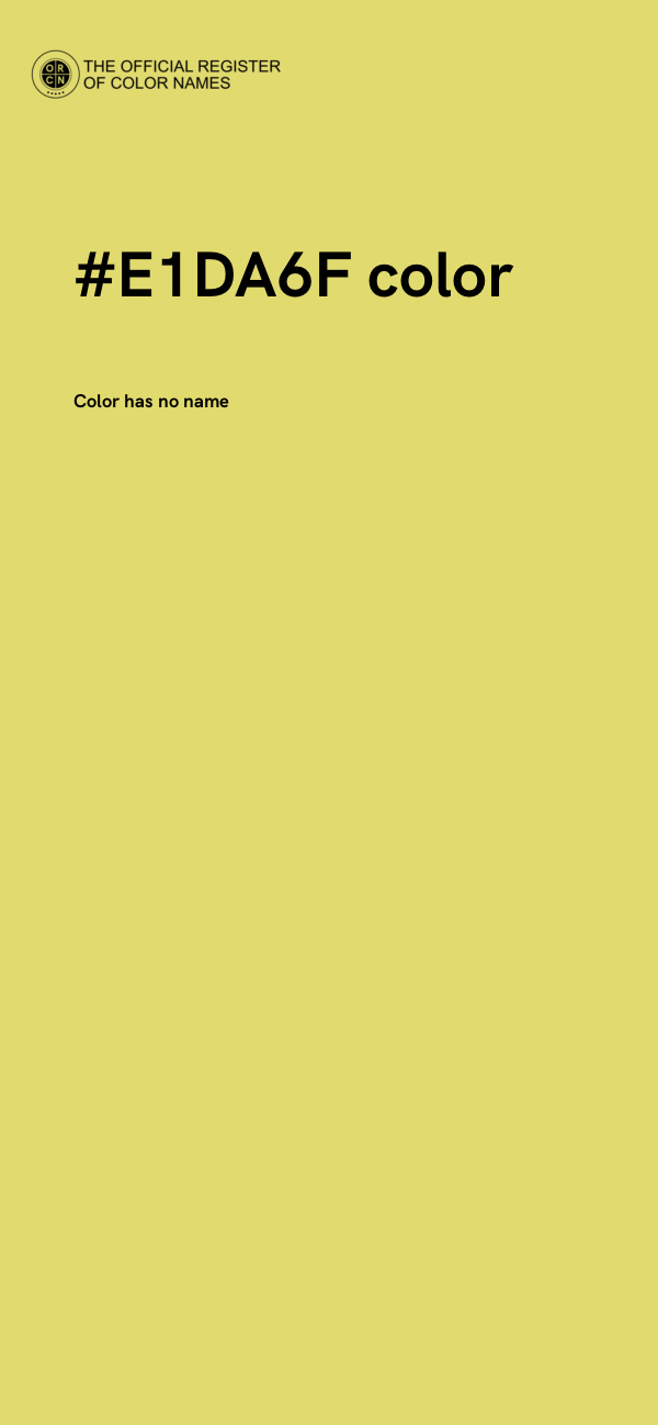 #E1DA6F color image