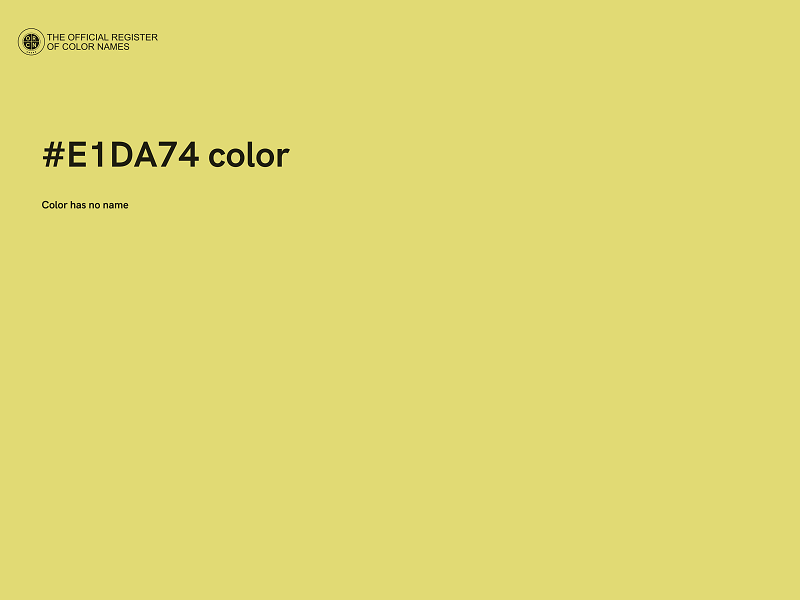 #E1DA74 color image