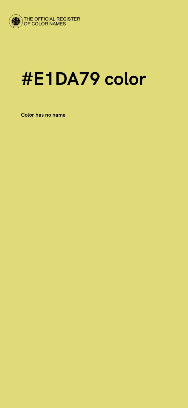 #E1DA79 color image