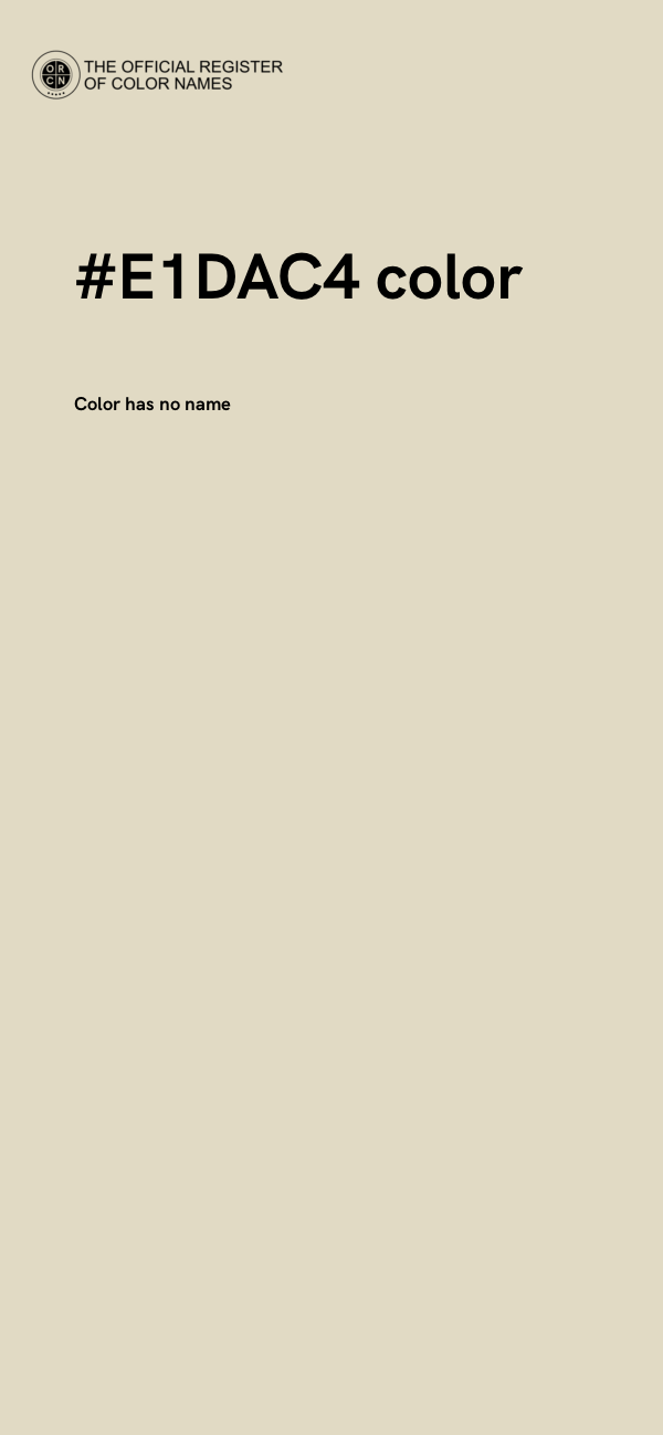 #E1DAC4 color image