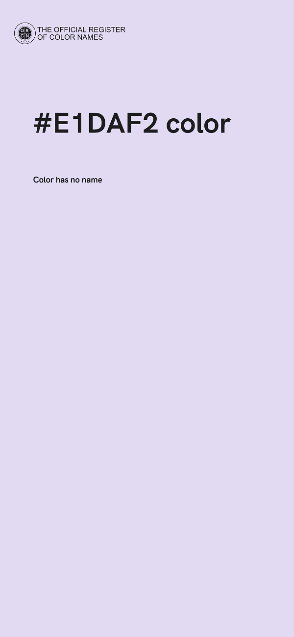 #E1DAF2 color image