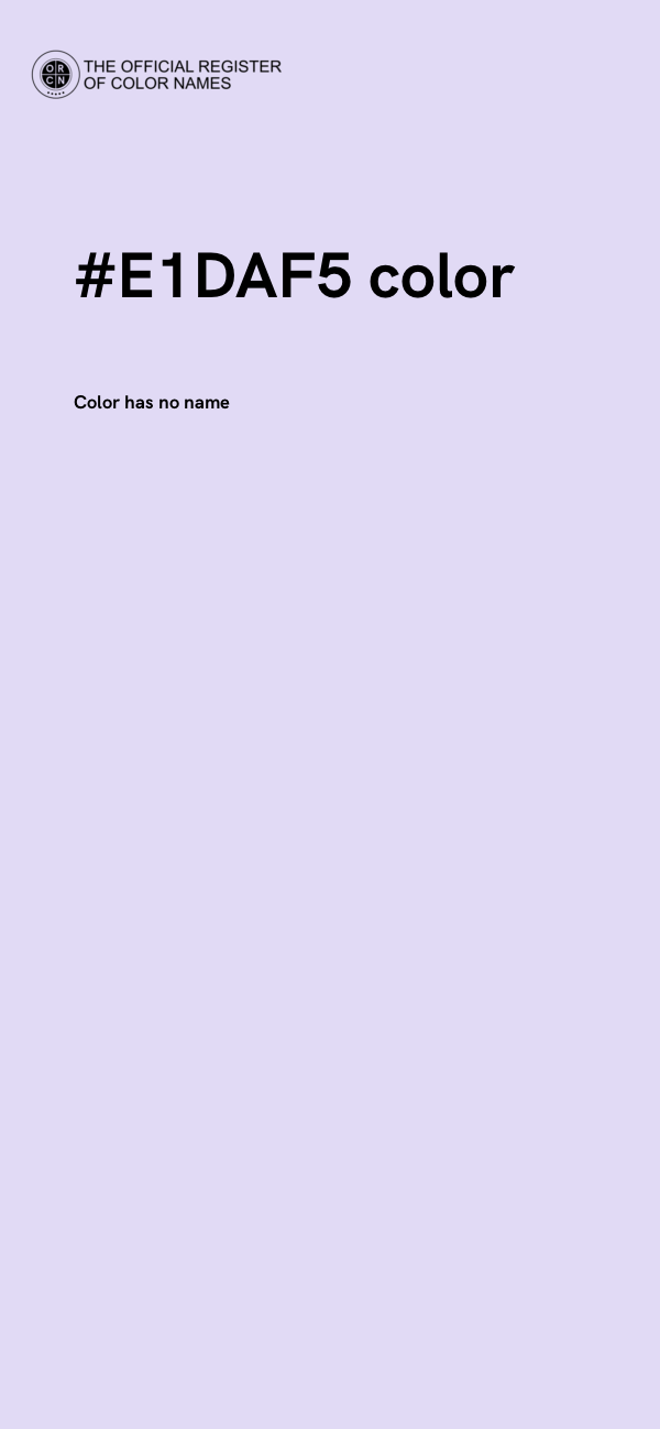 #E1DAF5 color image