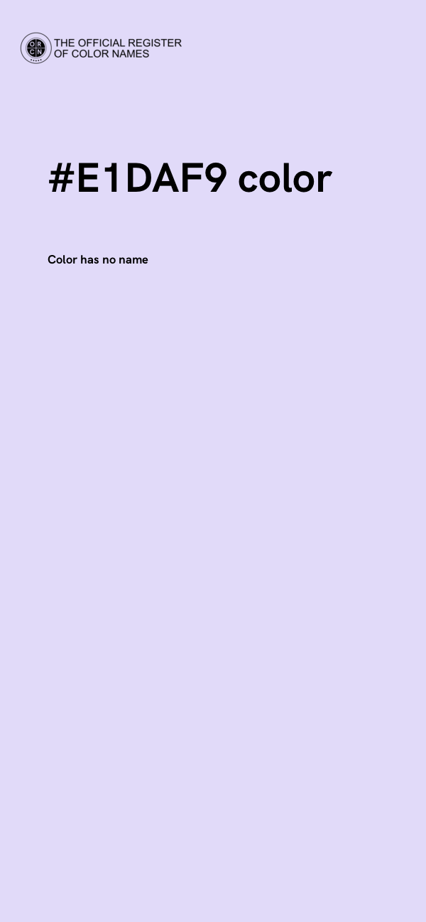 #E1DAF9 color image