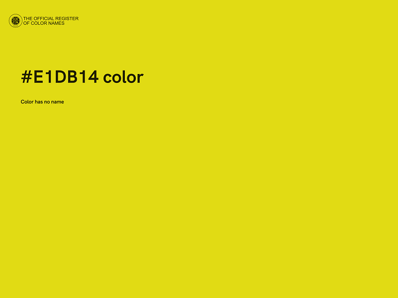 #E1DB14 color image