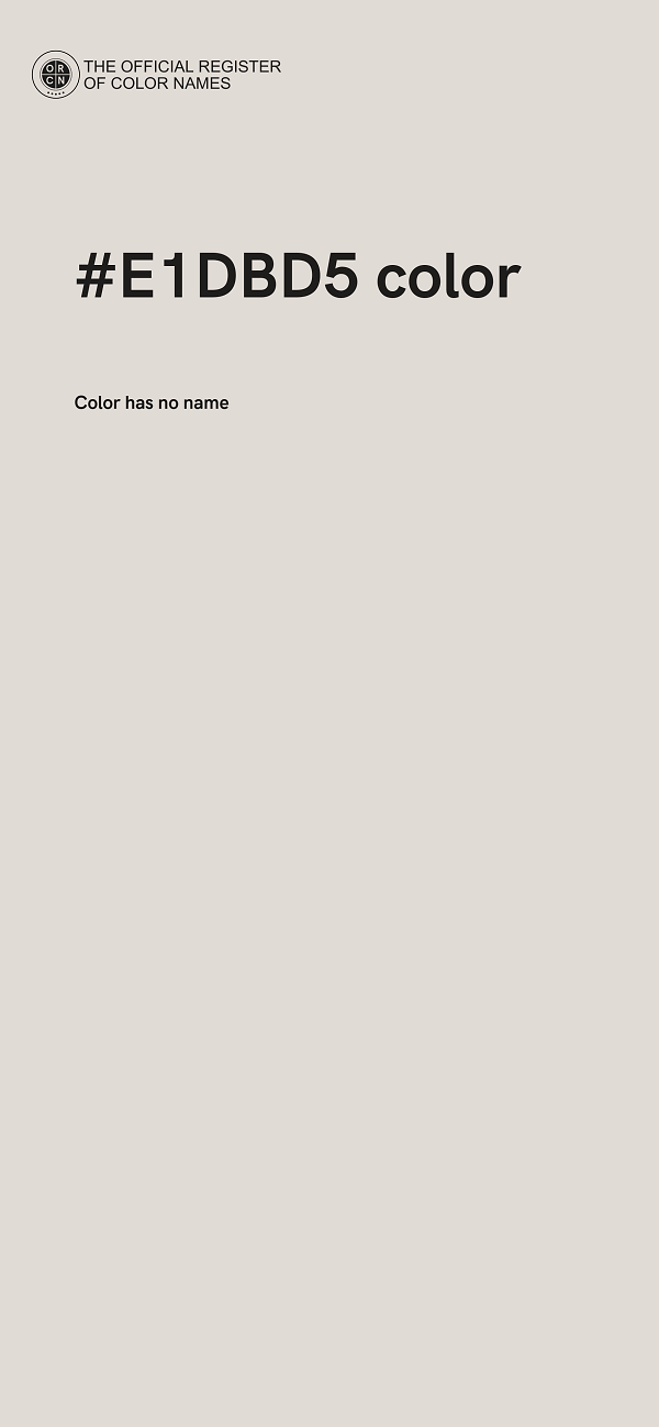 #E1DBD5 color image