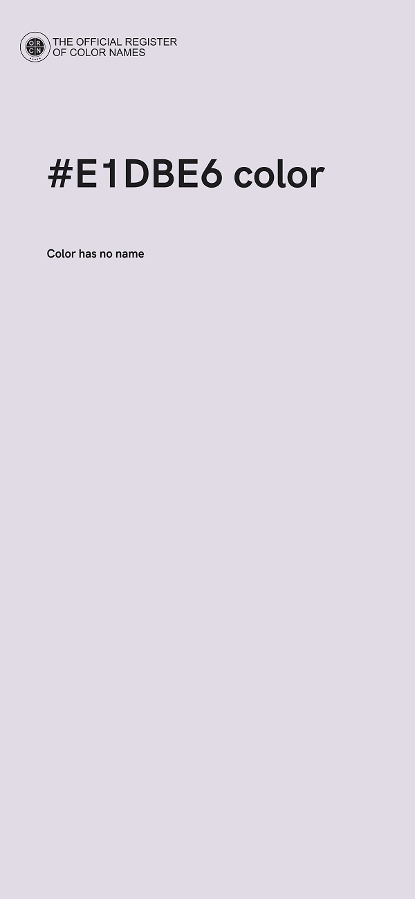 #E1DBE6 color image