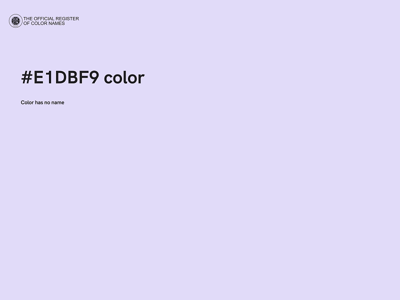 #E1DBF9 color image