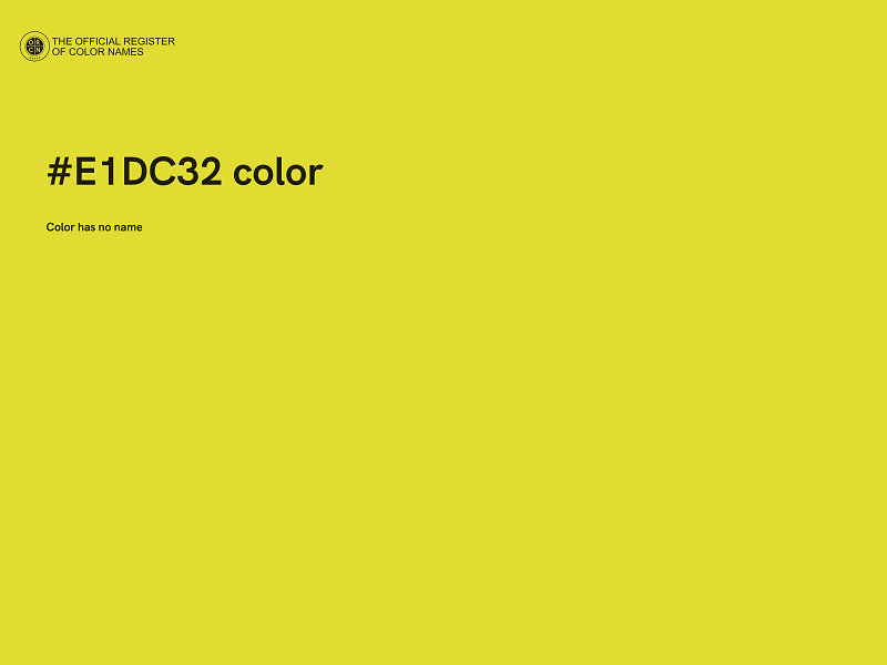 #E1DC32 color image