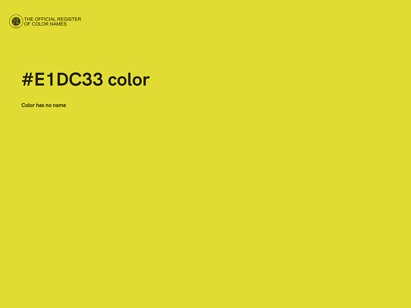 #E1DC33 color image