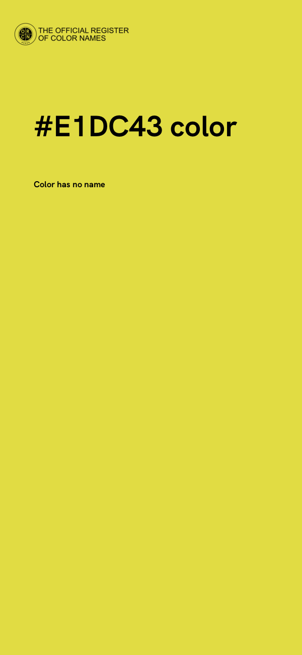 #E1DC43 color image