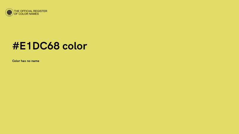 #E1DC68 color image