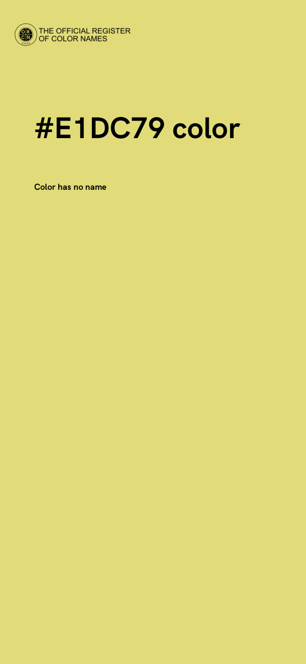 #E1DC79 color image