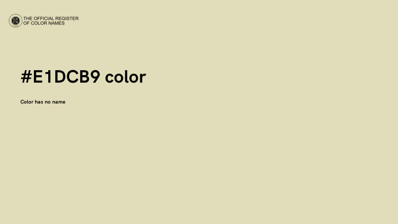 #E1DCB9 color image