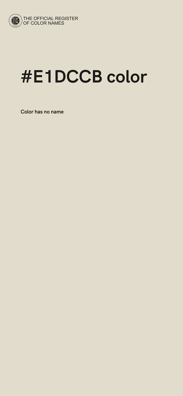 #E1DCCB color image