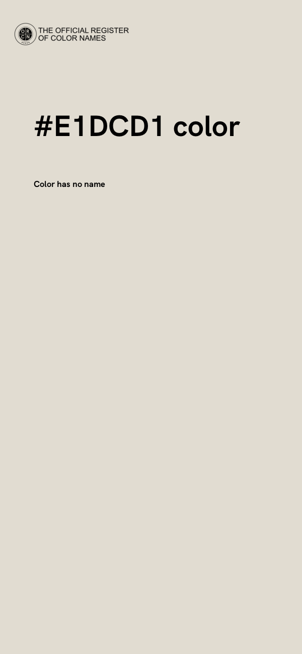 #E1DCD1 color image