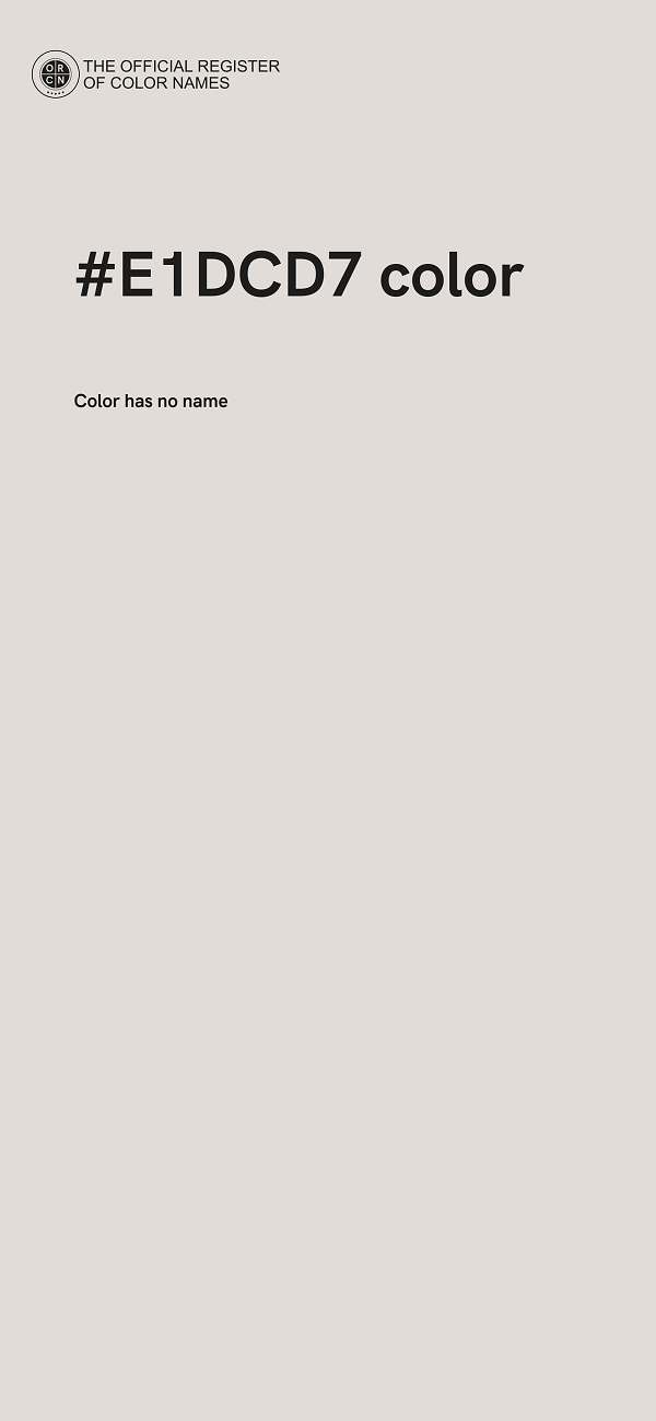 #E1DCD7 color image
