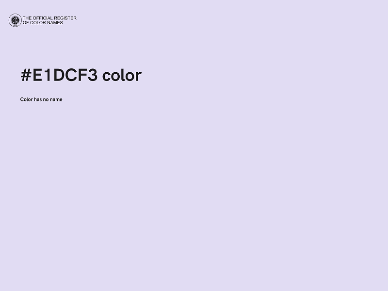 #E1DCF3 color image