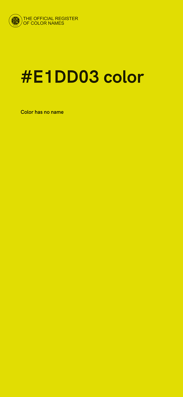 #E1DD03 color image