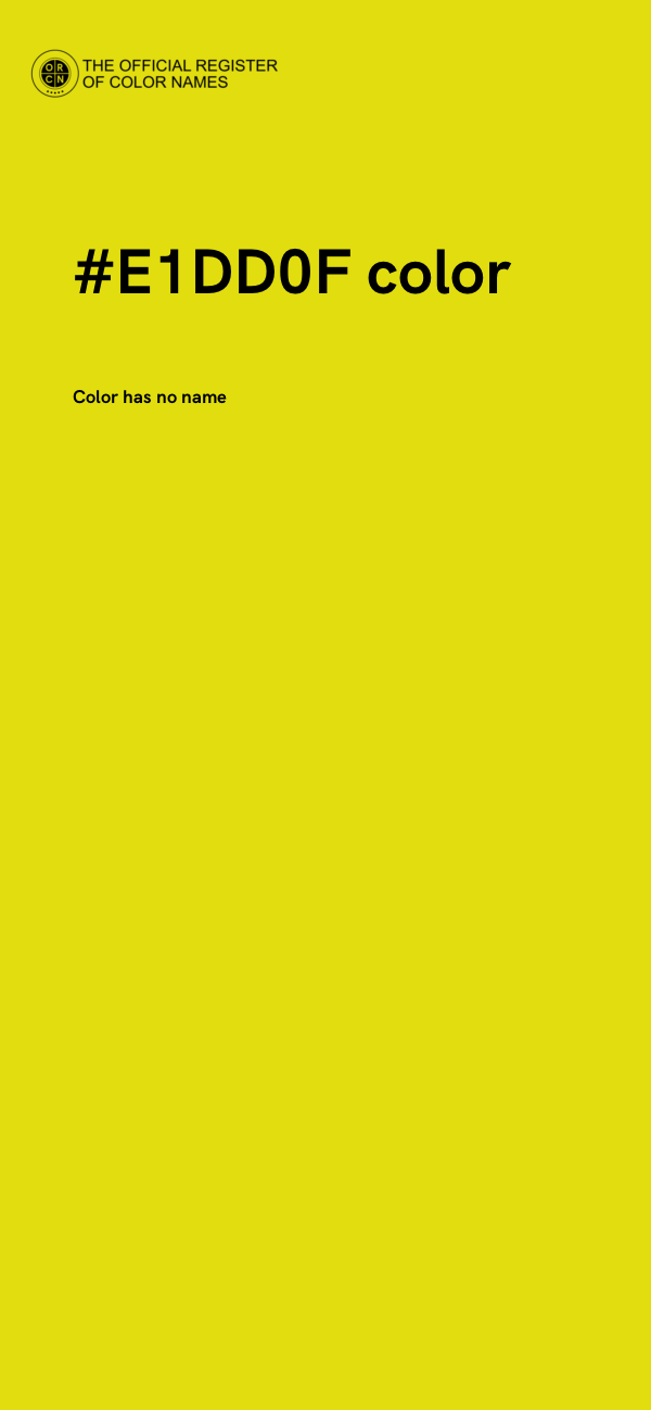 #E1DD0F color image