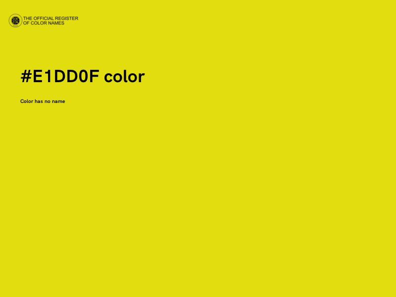 #E1DD0F color image