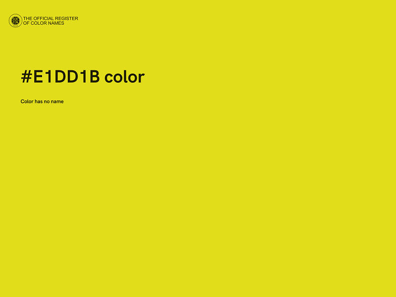 #E1DD1B color image