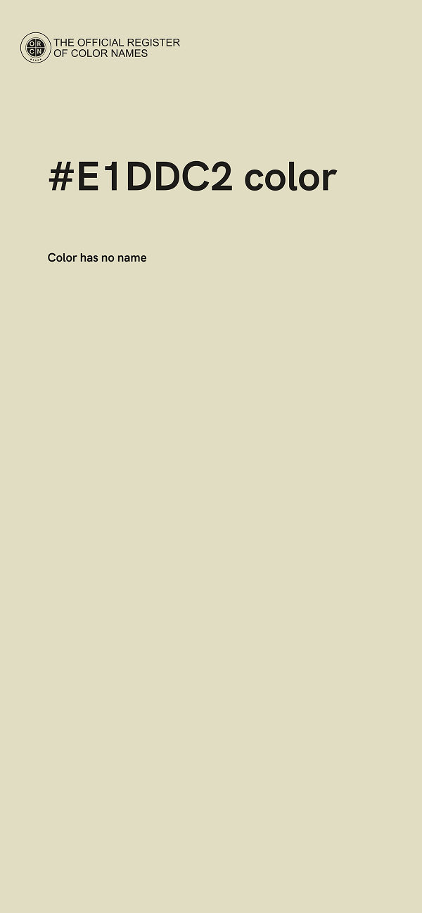 #E1DDC2 color image