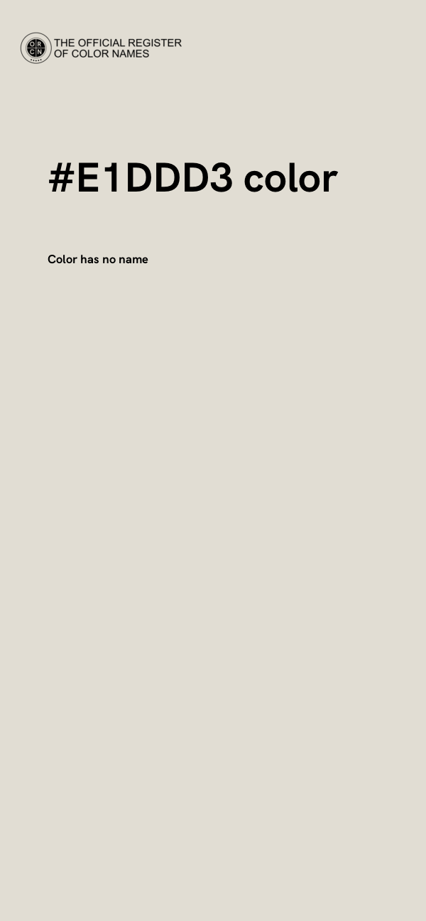 #E1DDD3 color image