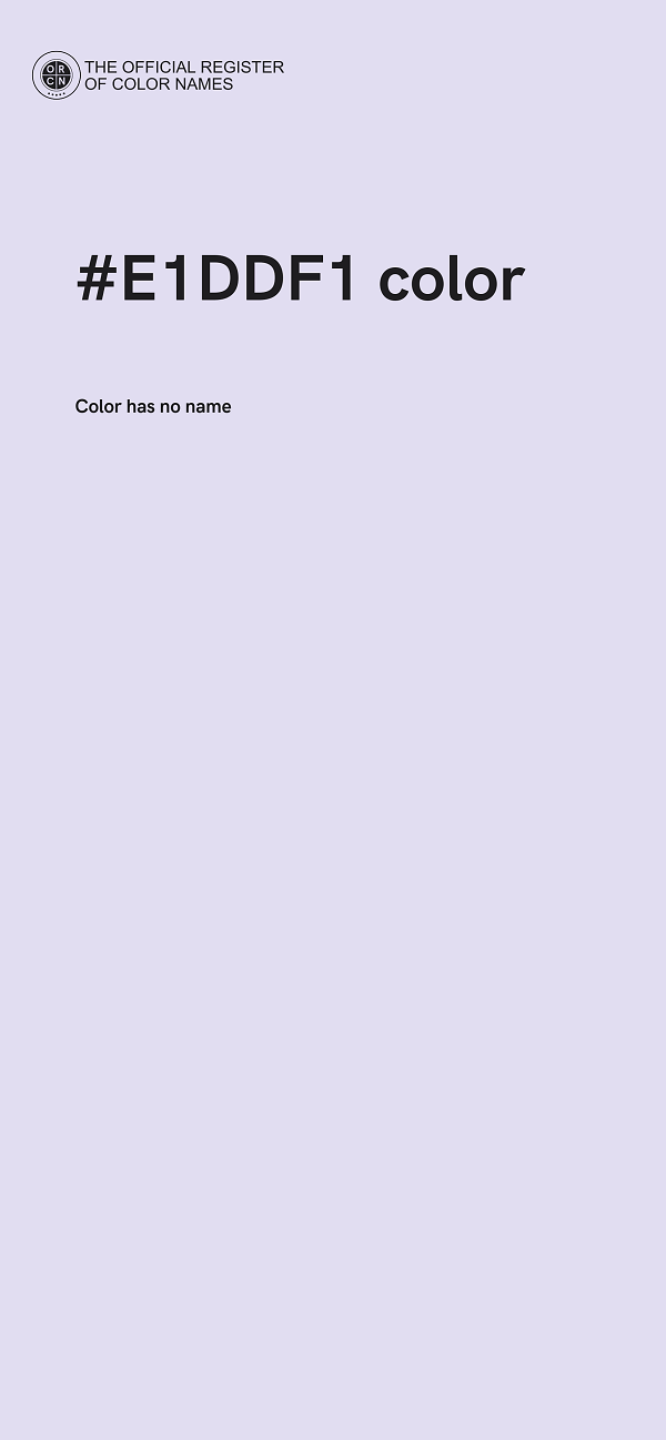 #E1DDF1 color image