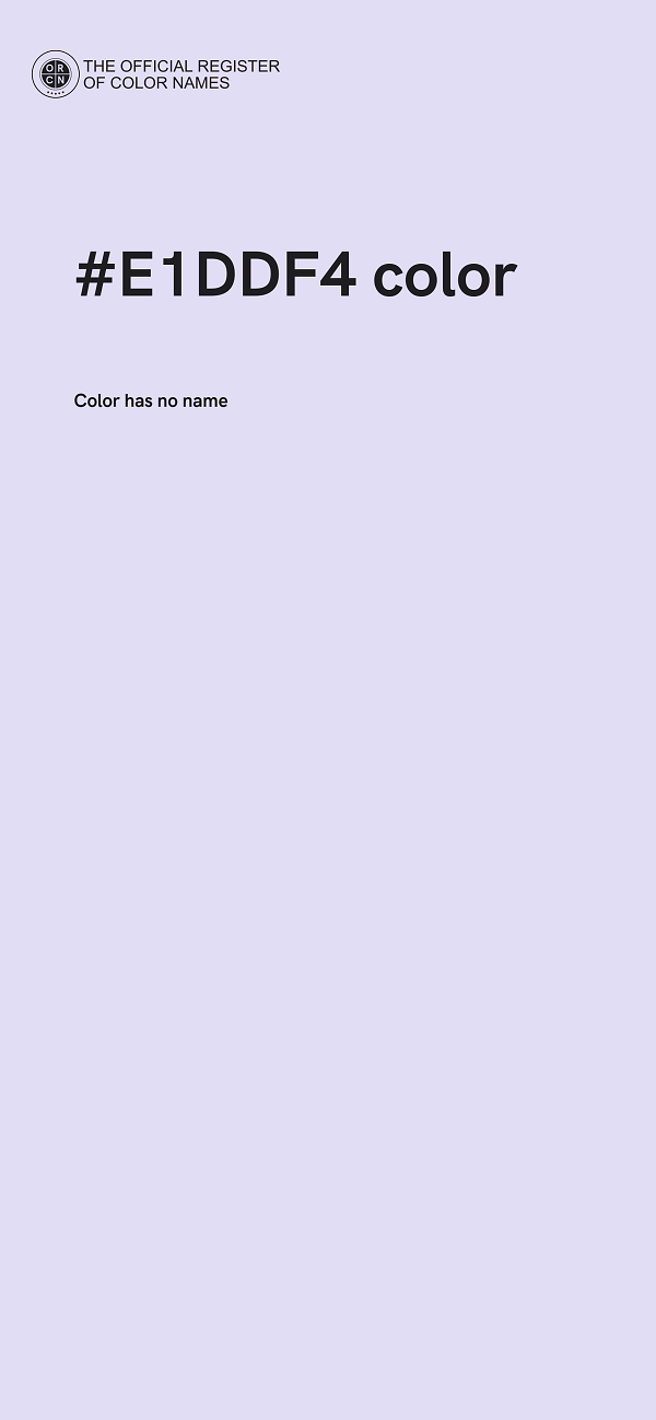 #E1DDF4 color image