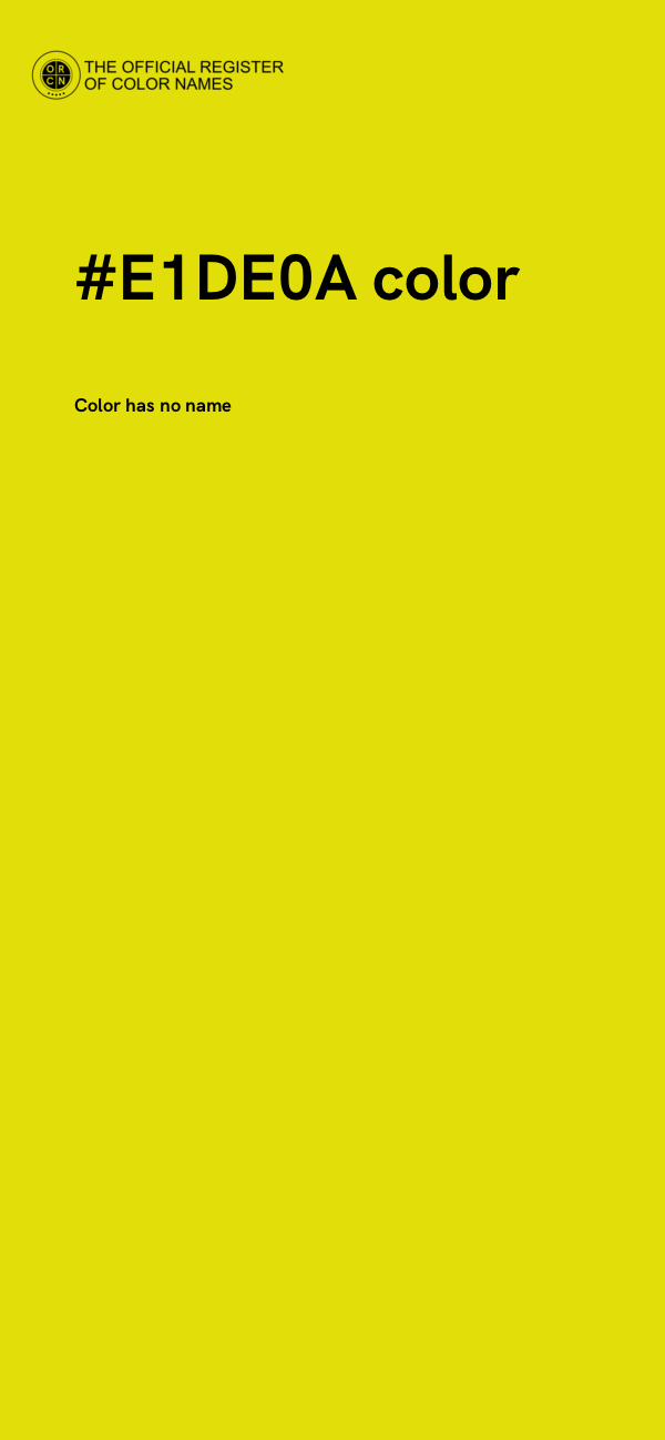 #E1DE0A color image