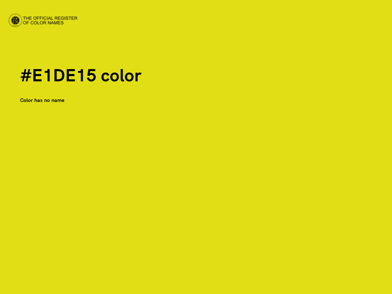 #E1DE15 color image