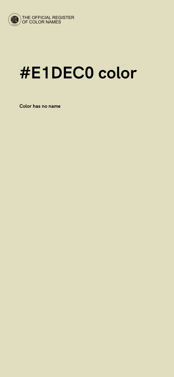 #E1DEC0 color image
