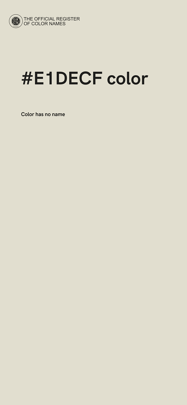 #E1DECF color image