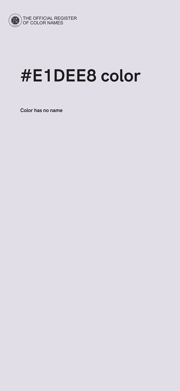 #E1DEE8 color image