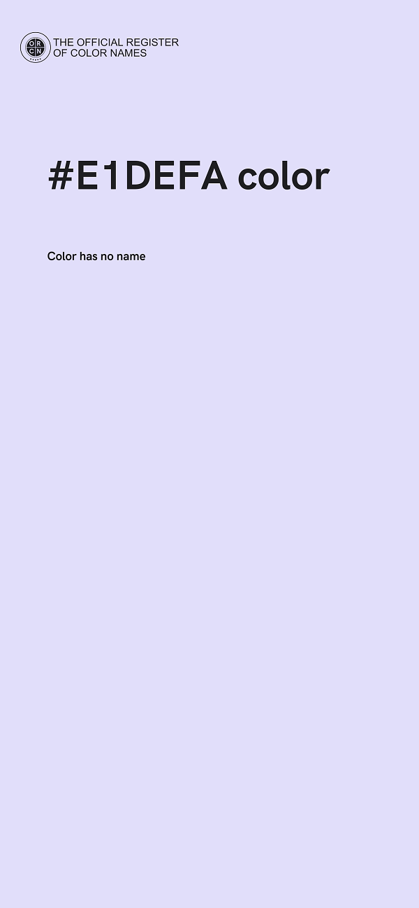#E1DEFA color image