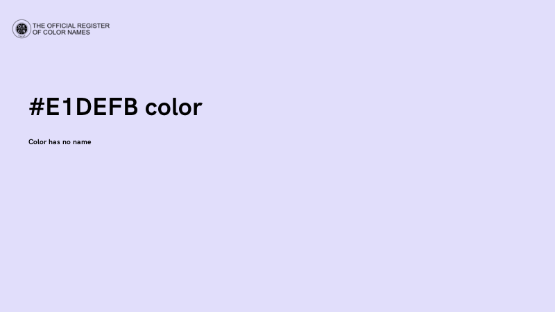 #E1DEFB color image