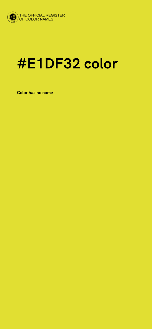 #E1DF32 color image