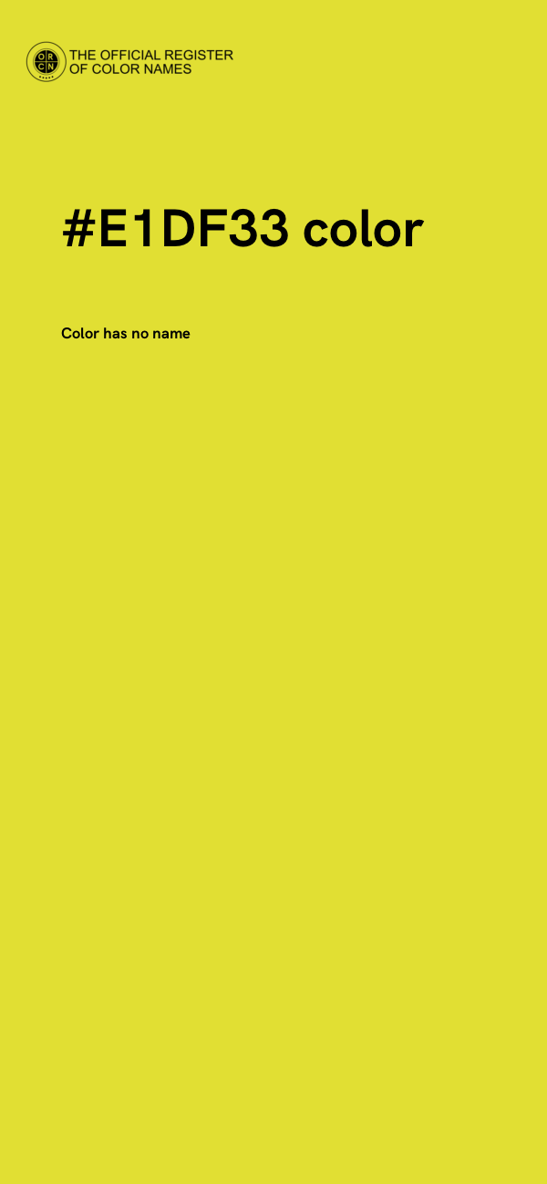 #E1DF33 color image