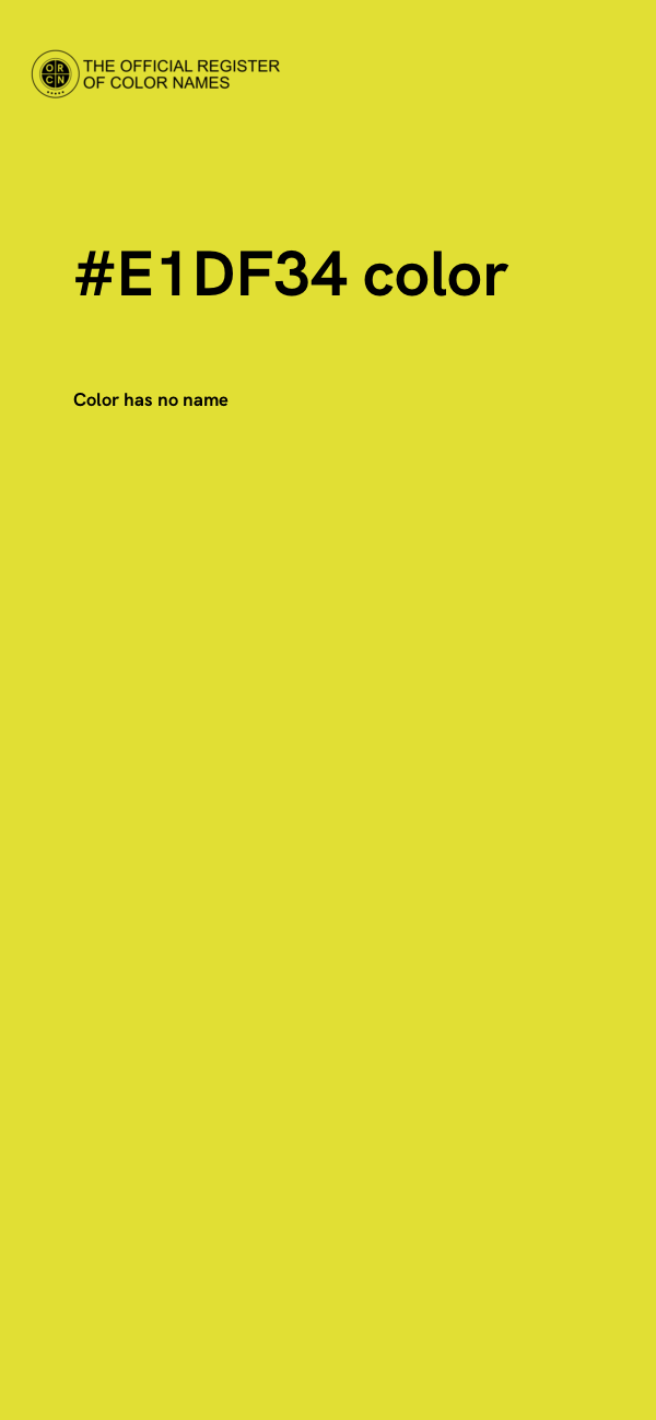 #E1DF34 color image