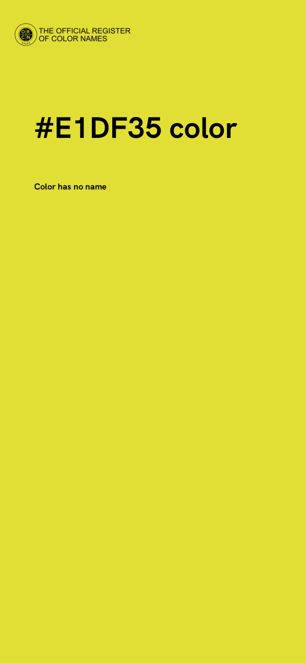 #E1DF35 color image