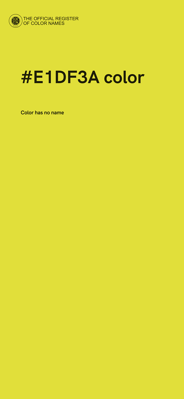 #E1DF3A color image