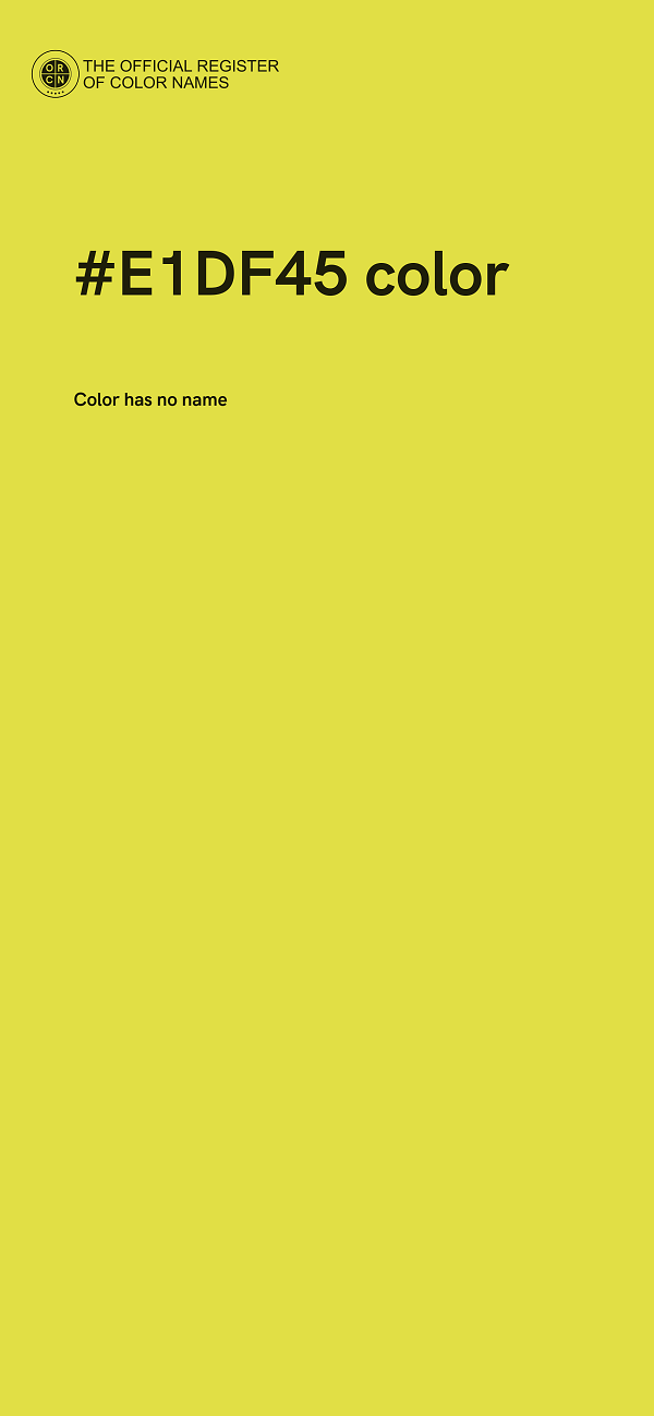 #E1DF45 color image