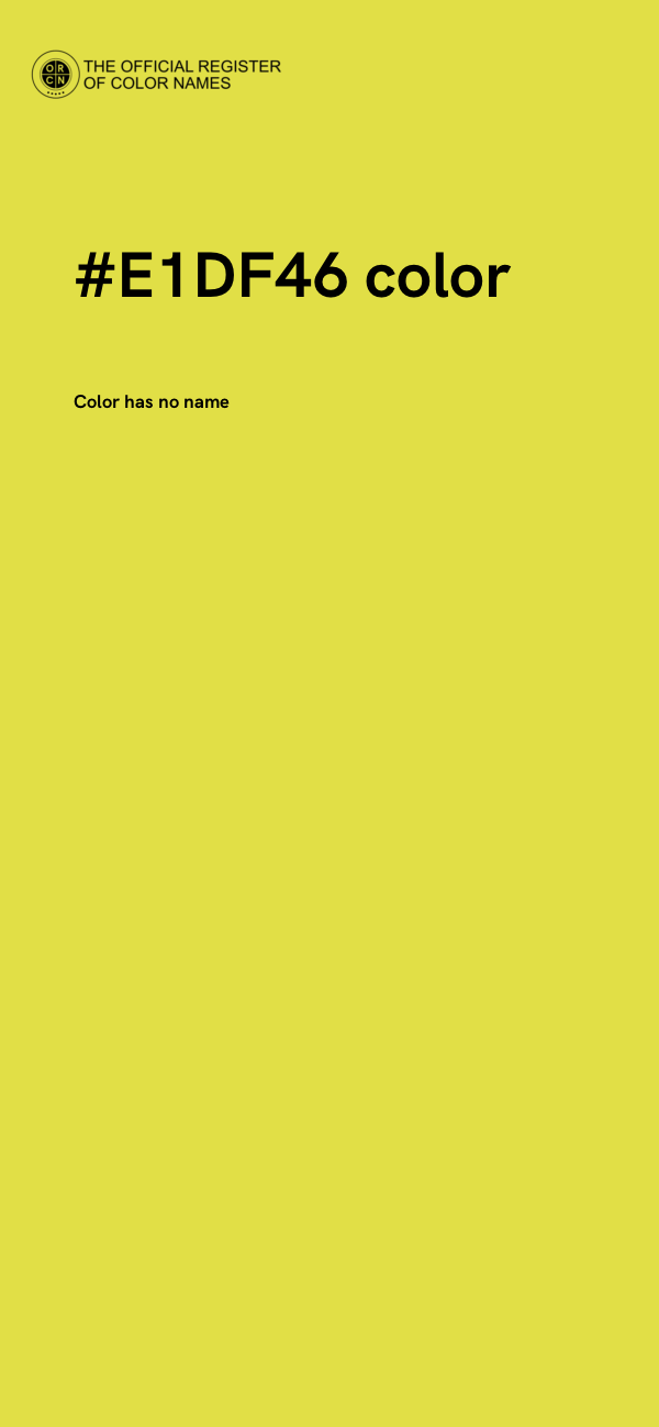 #E1DF46 color image