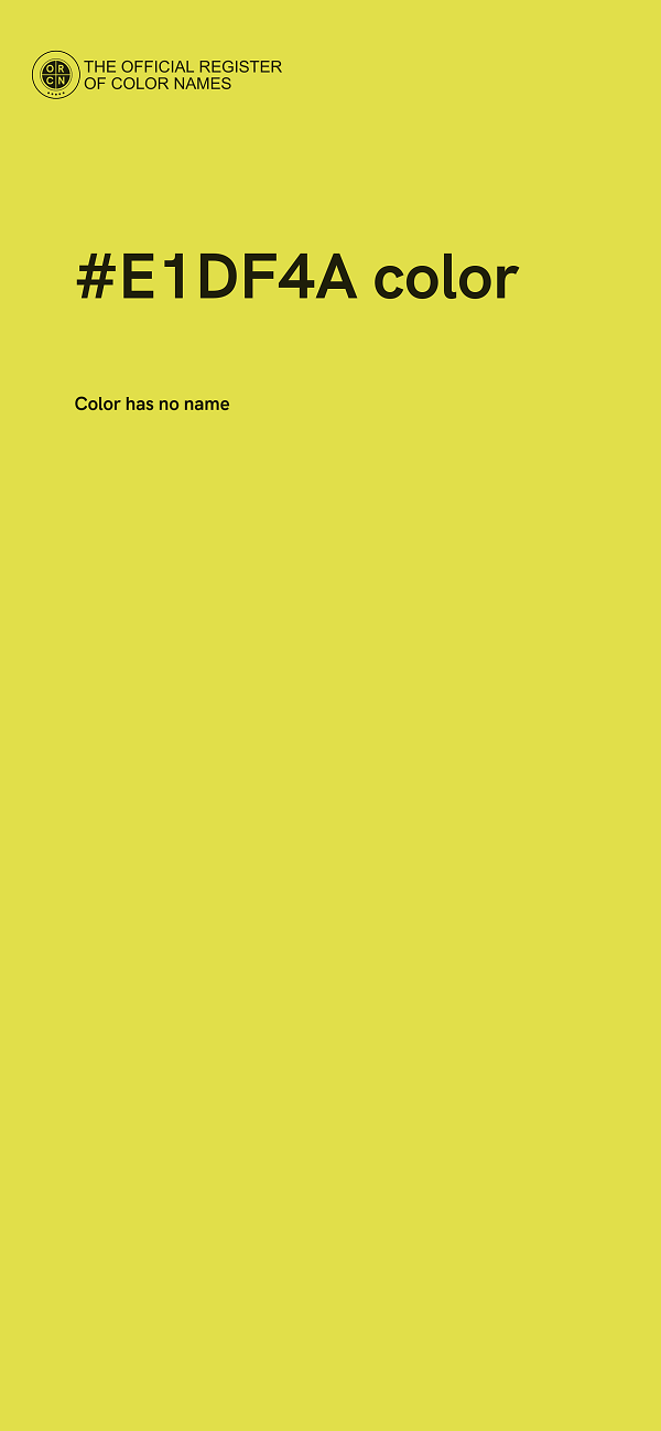 #E1DF4A color image